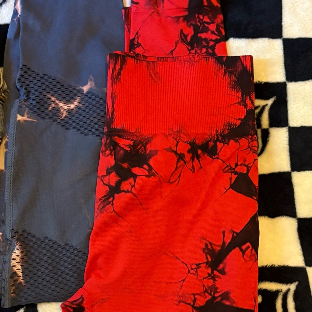 Stylish Red and Black Kids Leggings